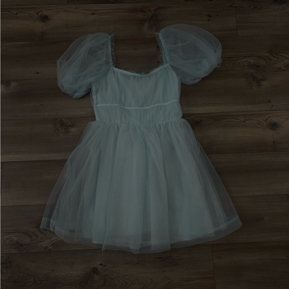 Elegant Blue Tulle Dress